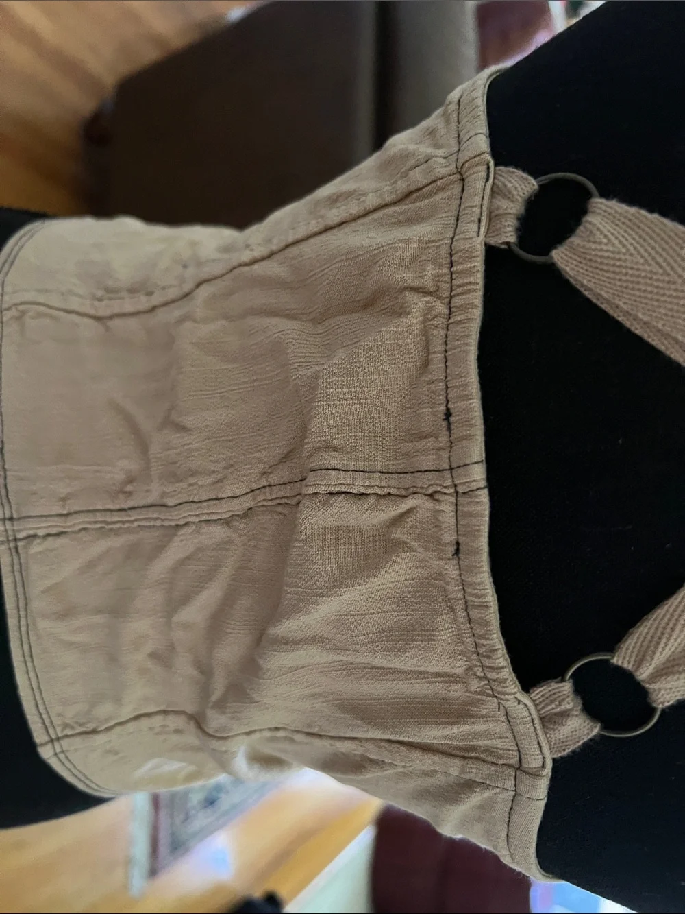 Free People Beige Button-Front Corset Cami